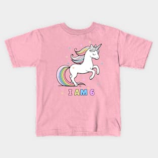 Magical Unicorn 6th Birthday T-Shirt – Celebrate Turning Six with Style! Kids T-Shirt